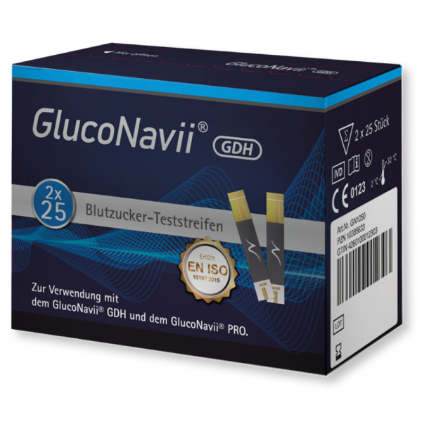 Blutzucker-Teststreifen GlucoNavii 2 x 25 Stück