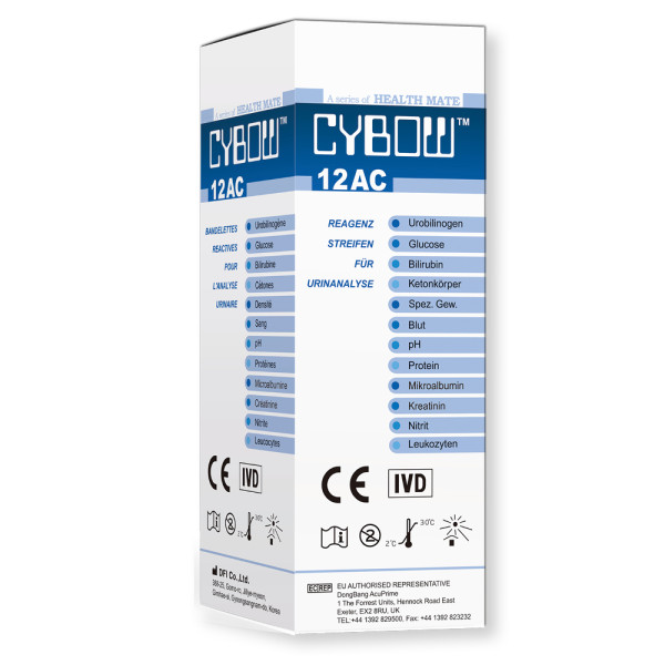 CYBOW 12AC Urinteststreifen mit 12 Parametern 100 Stück pro Packung