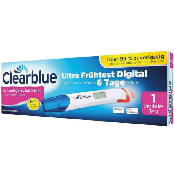 Clearblue Schwangerschaftstest 1er Ultra Frühtest Digital 6 Tage früher