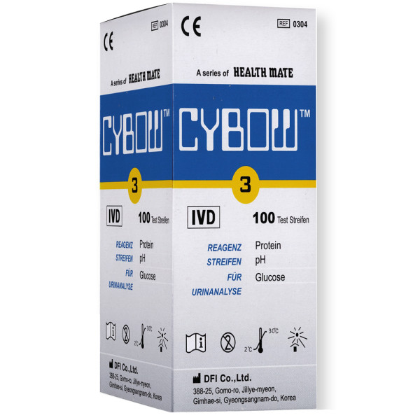 CYBOW 3 Urinteststreifen mit 3 Parametern 100 Stück