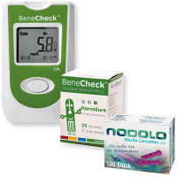 BeneCheck Premium Harnsäure-Messgerät mit 35 Teststreifen inkl. 100 Stechhilfen im Bundle