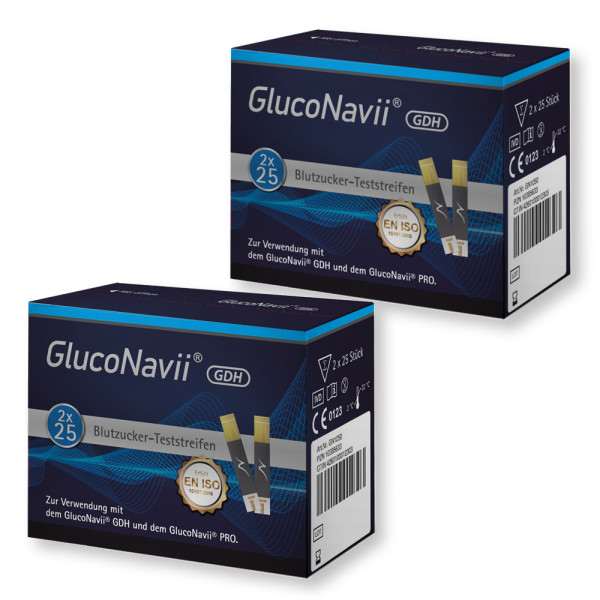 Blutzucker-Teststreifen GlucoNavii 100 Stück (4 x 25 Stück)